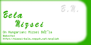 bela mizsei business card